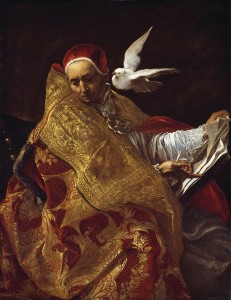 Circle of G. Lanfranco, Pope Gregory