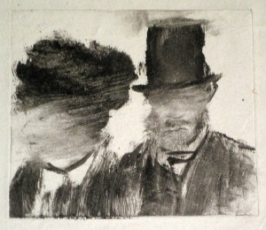 Degas, Heads of a Man and a Woman