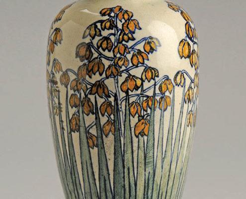 Marie de Hoa LeBlanc, artist, Spanish dagger vase, c. 1897